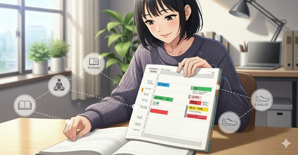 バーチカルで時間を可視化する利点