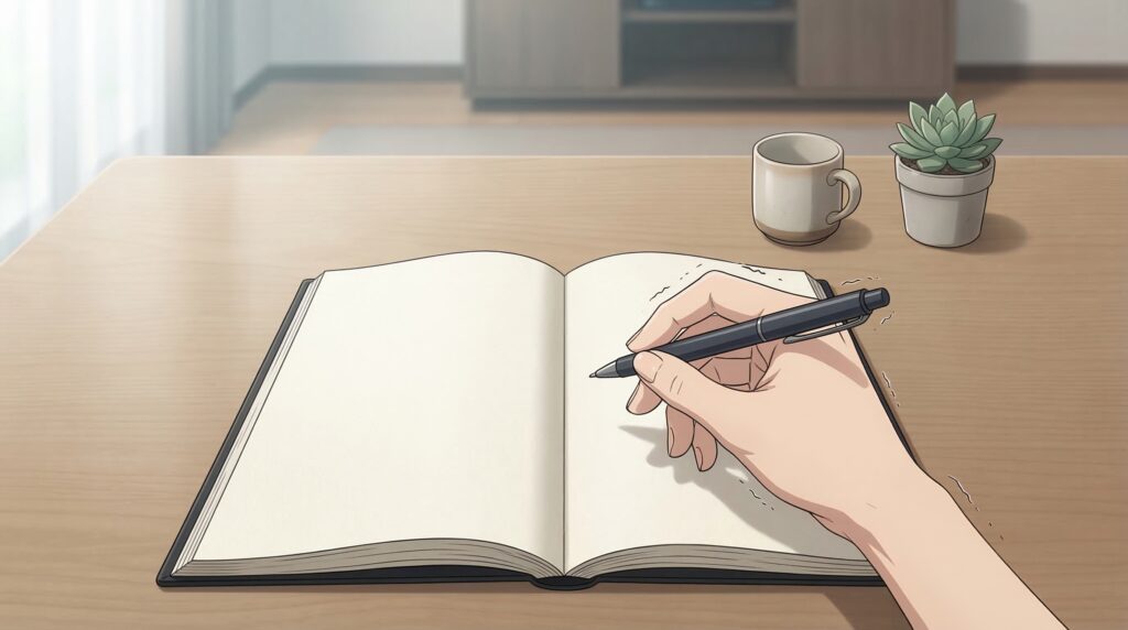 最初の1ページが怖くて書けない